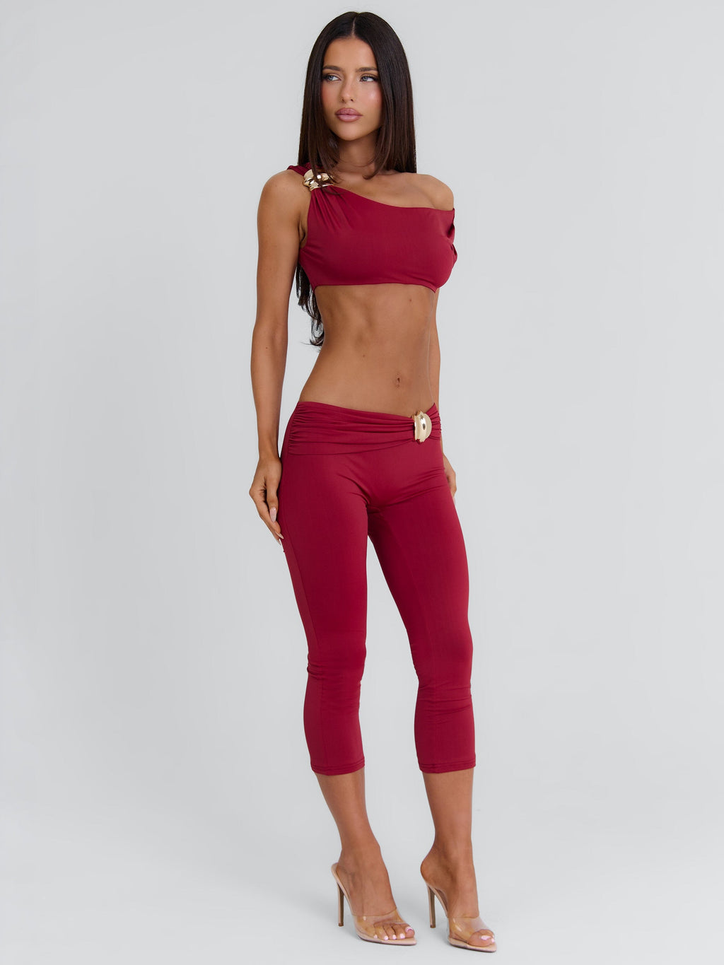 Atheena Crop Top Deep Red