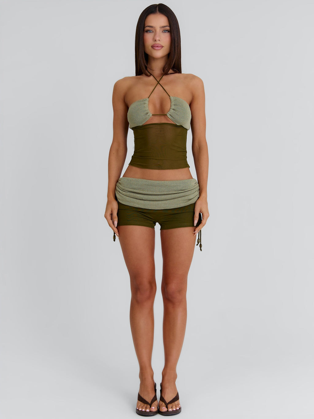 Aubri Shorts Khaki