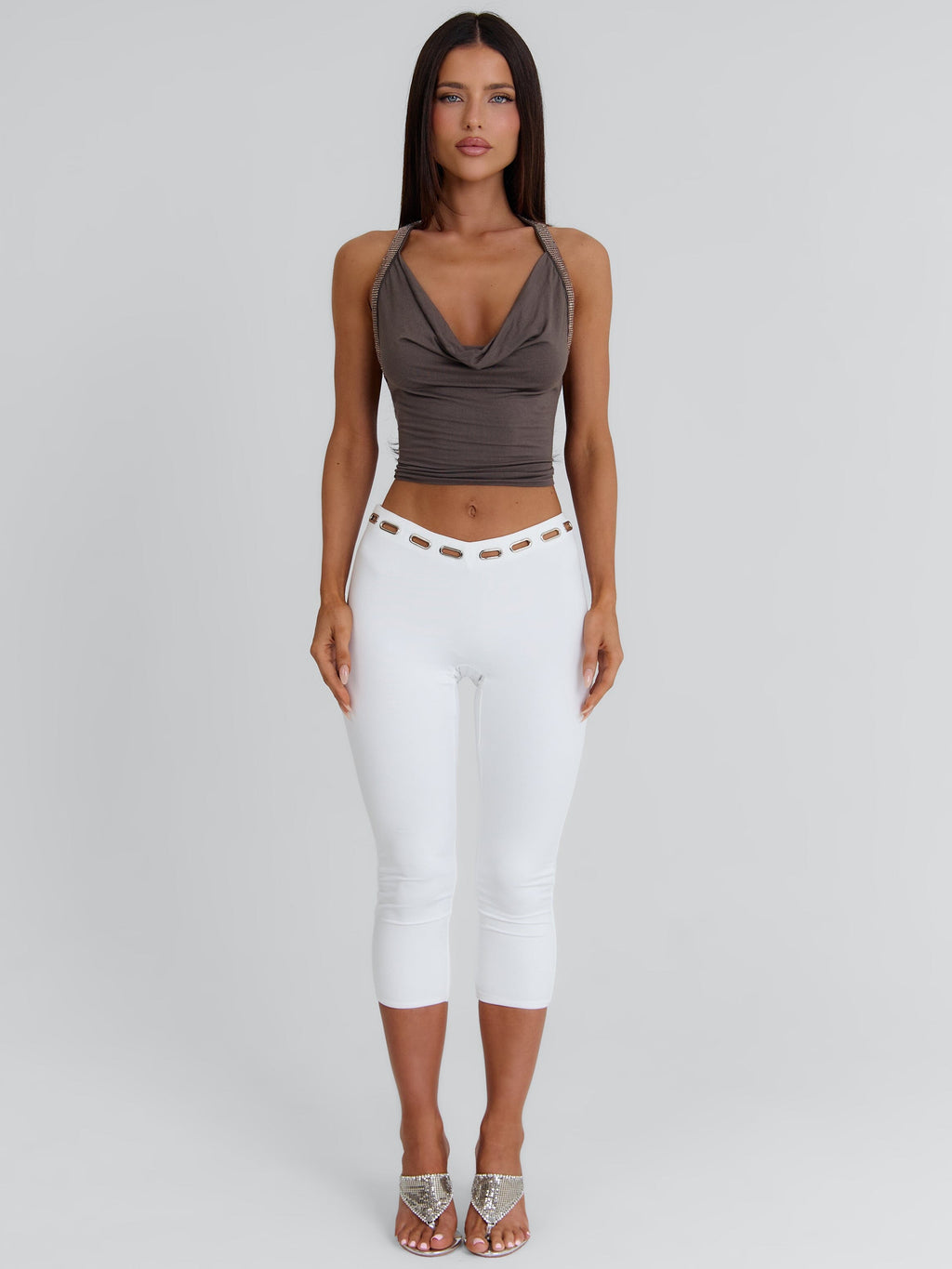 Azul Capri Pants White
