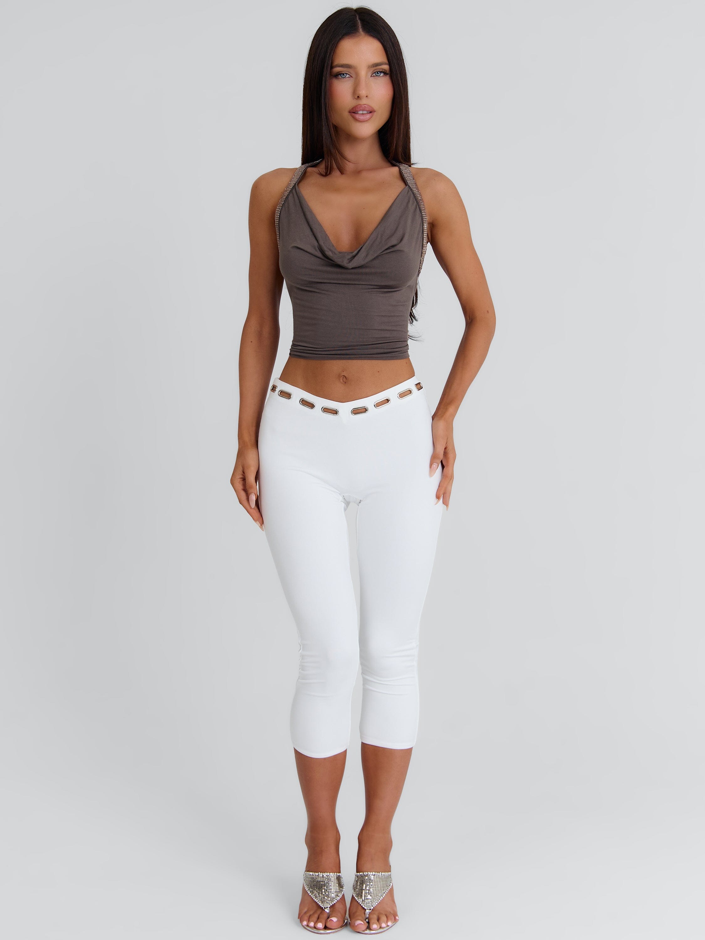 Azul Capri Pants White