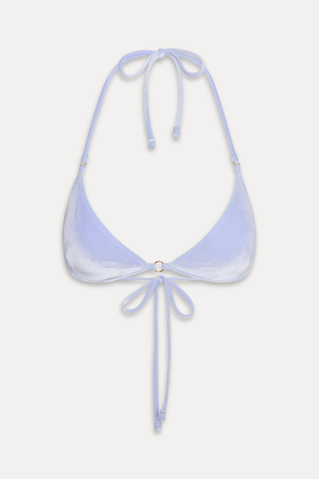 Amore Skimpy Velvet Bikini Top - French Blue