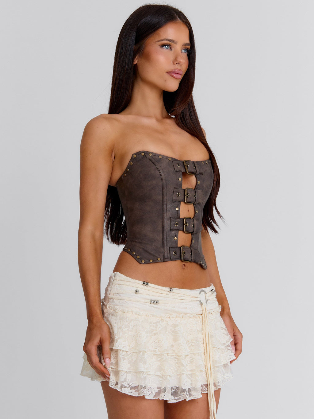 Briellie Mini Skirt Ivory