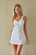 Cassia Linen Mini Romper Dress