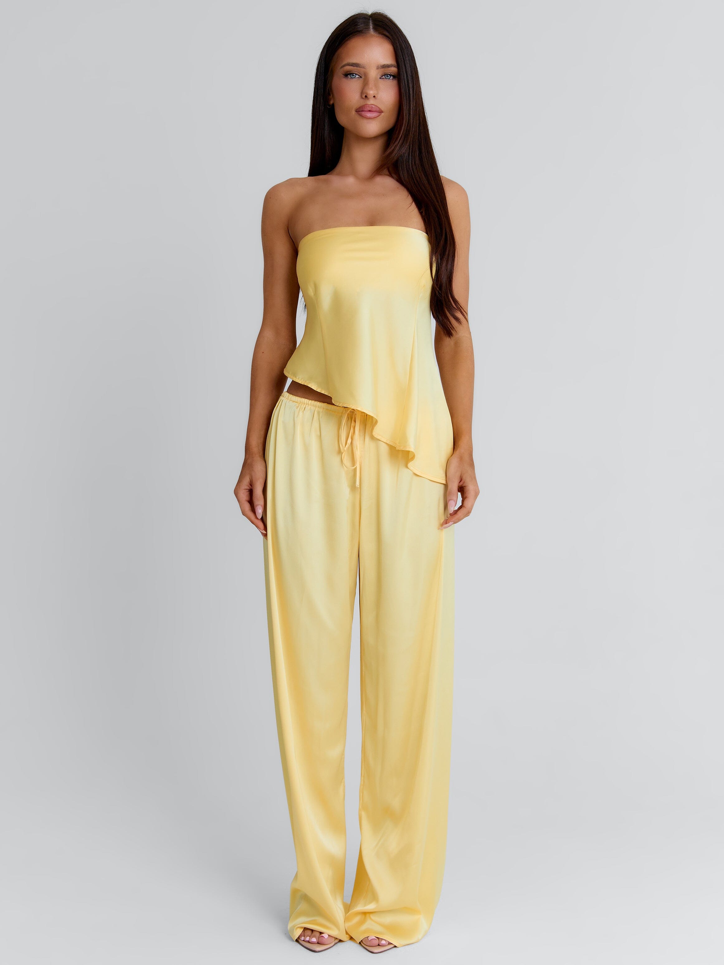 Clovelly Satin Top Yellow