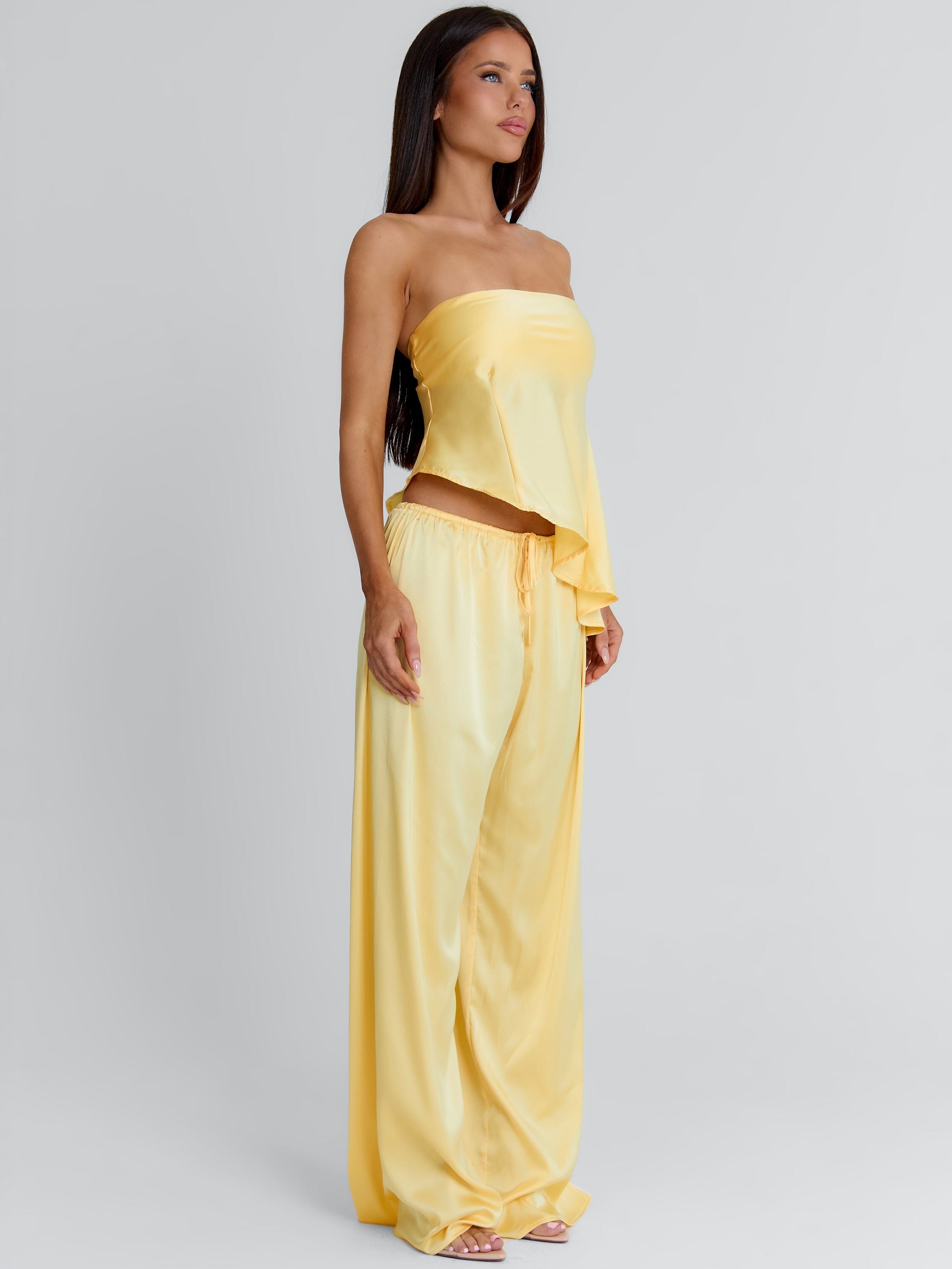 Clovelly Satin Top Yellow