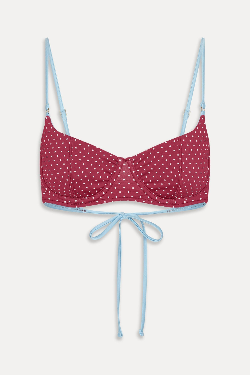 Cola Polka Dot Bikini Top - Tuscany