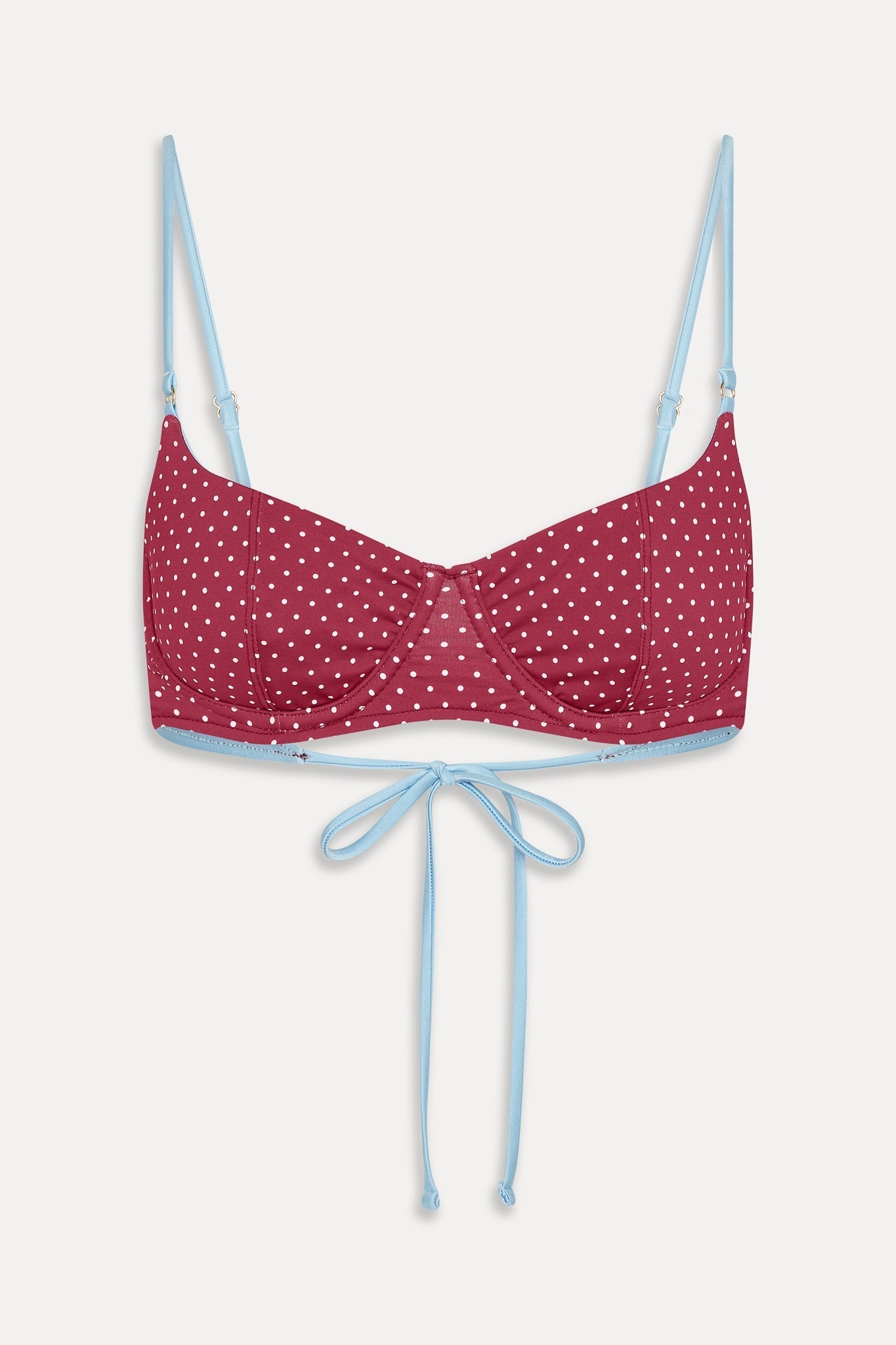 Cola Polka Dot Bikini Top - Tuscany