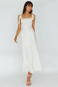 Pennelope Tied Shoulder Maxi Dress Ivory