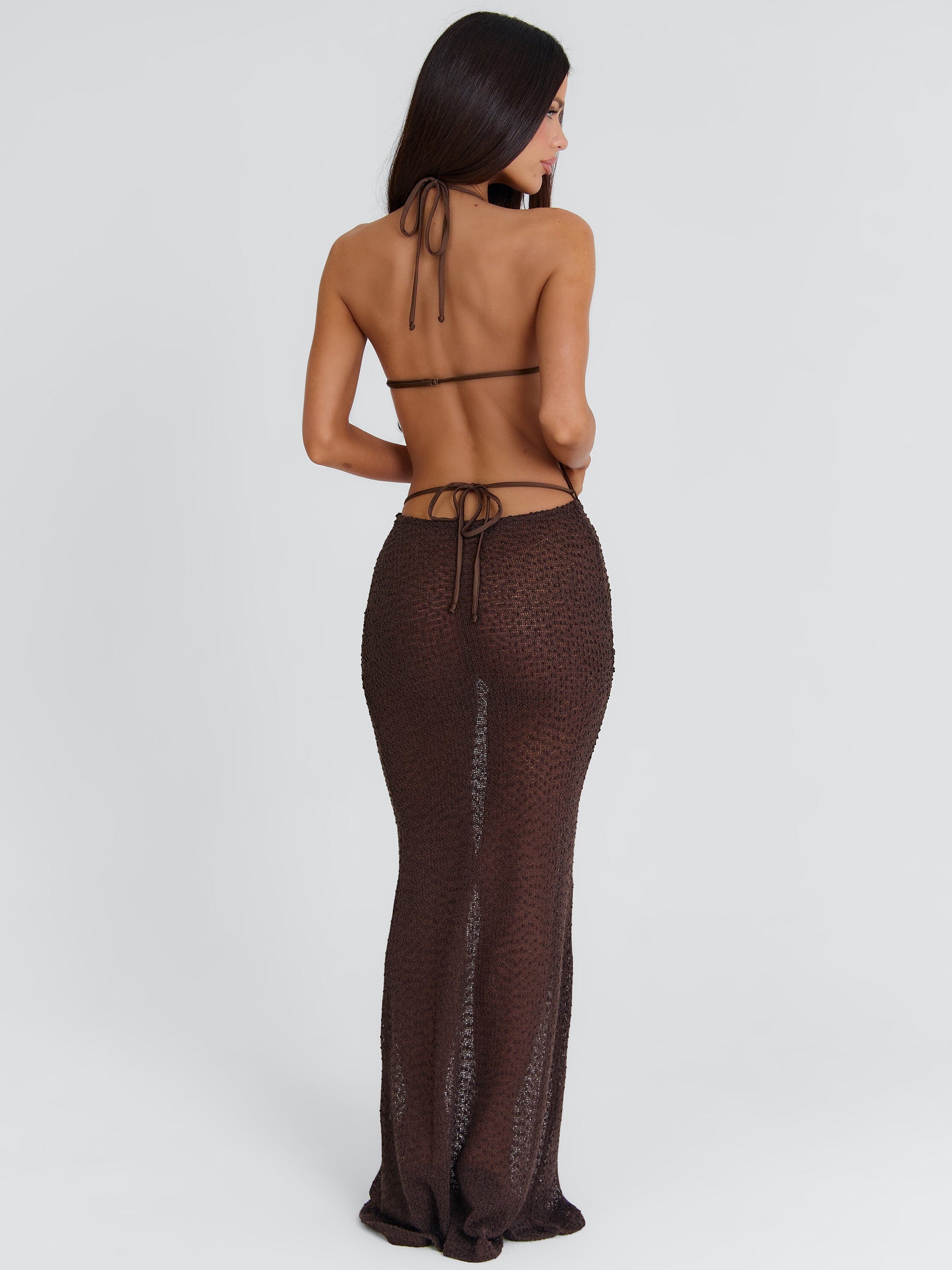 Della Maxi Dress Chocolate Brown