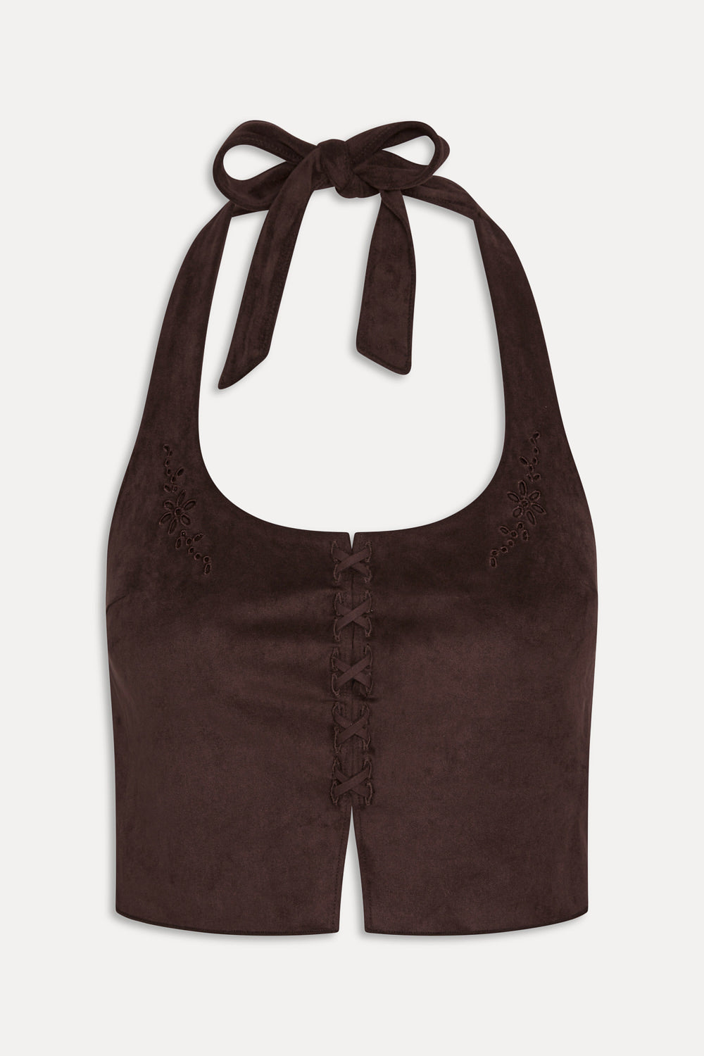 Delilah Halter Suede Tankini - Desert Suede