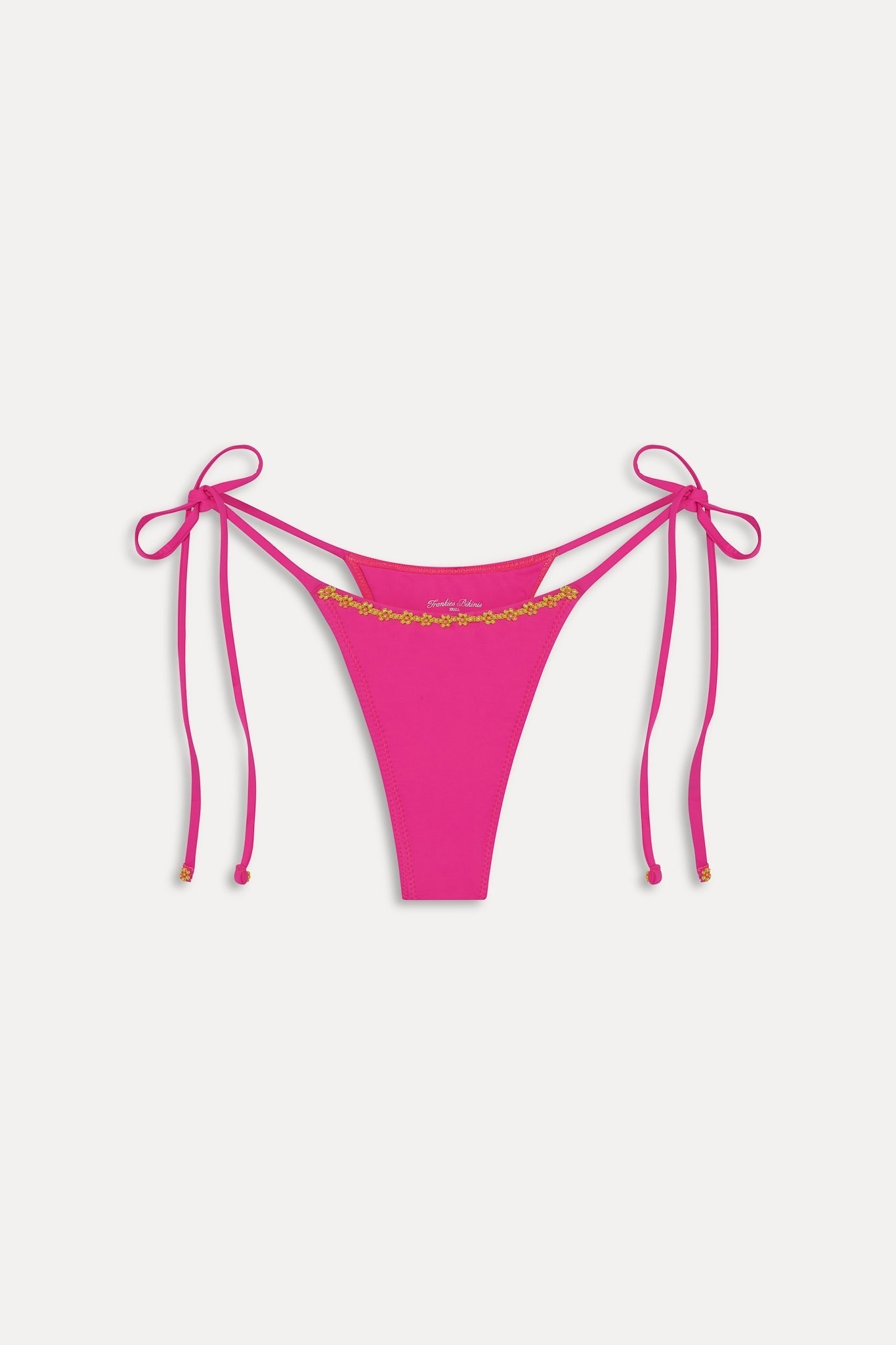 Divine Skimpy Beaded Bikini Bottom - Sea Star Pink
