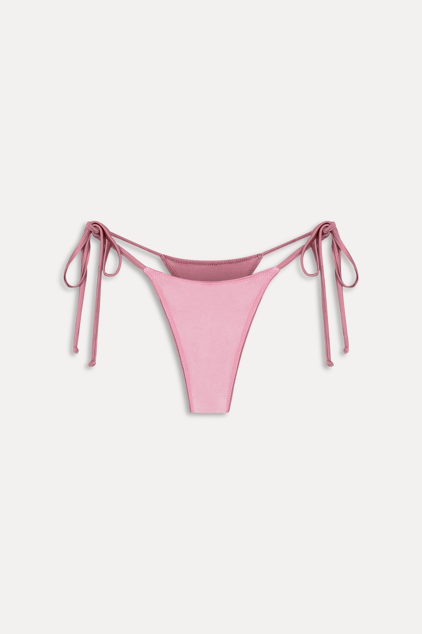 Divine Satin Skimpy Bikini Bottom - Sunset Pink