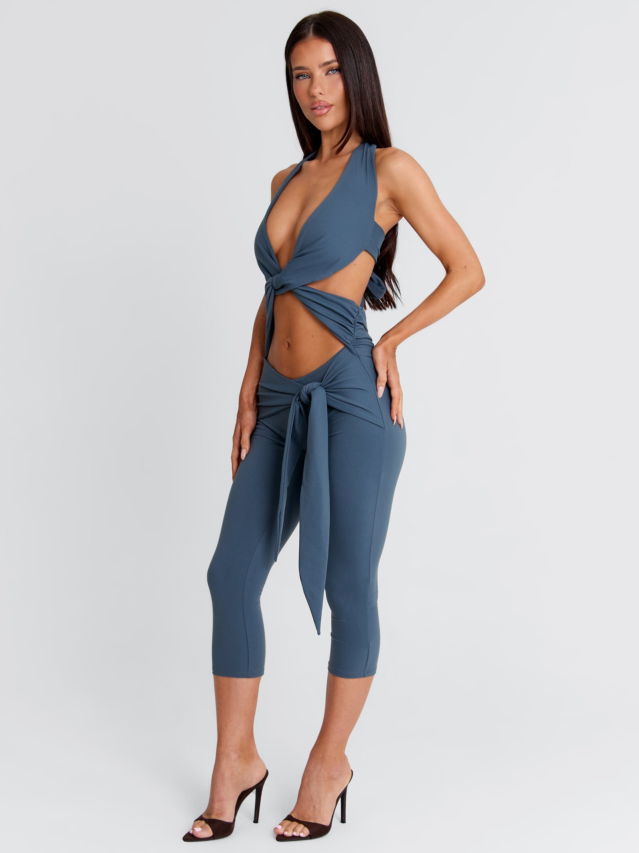 Eugenia Capri Jumpsuit Slate