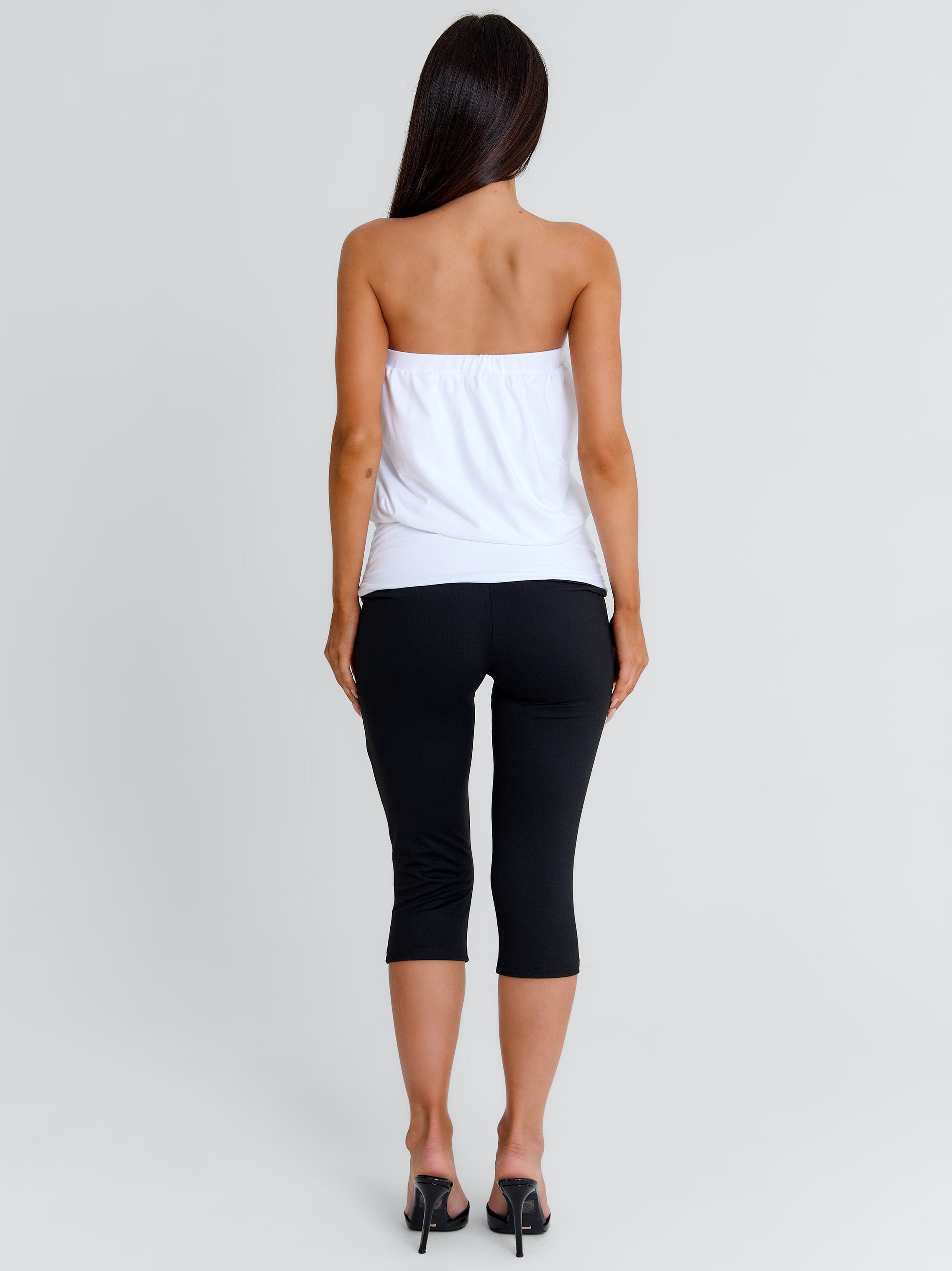 Eviene Capri Jumpsuit White/Black