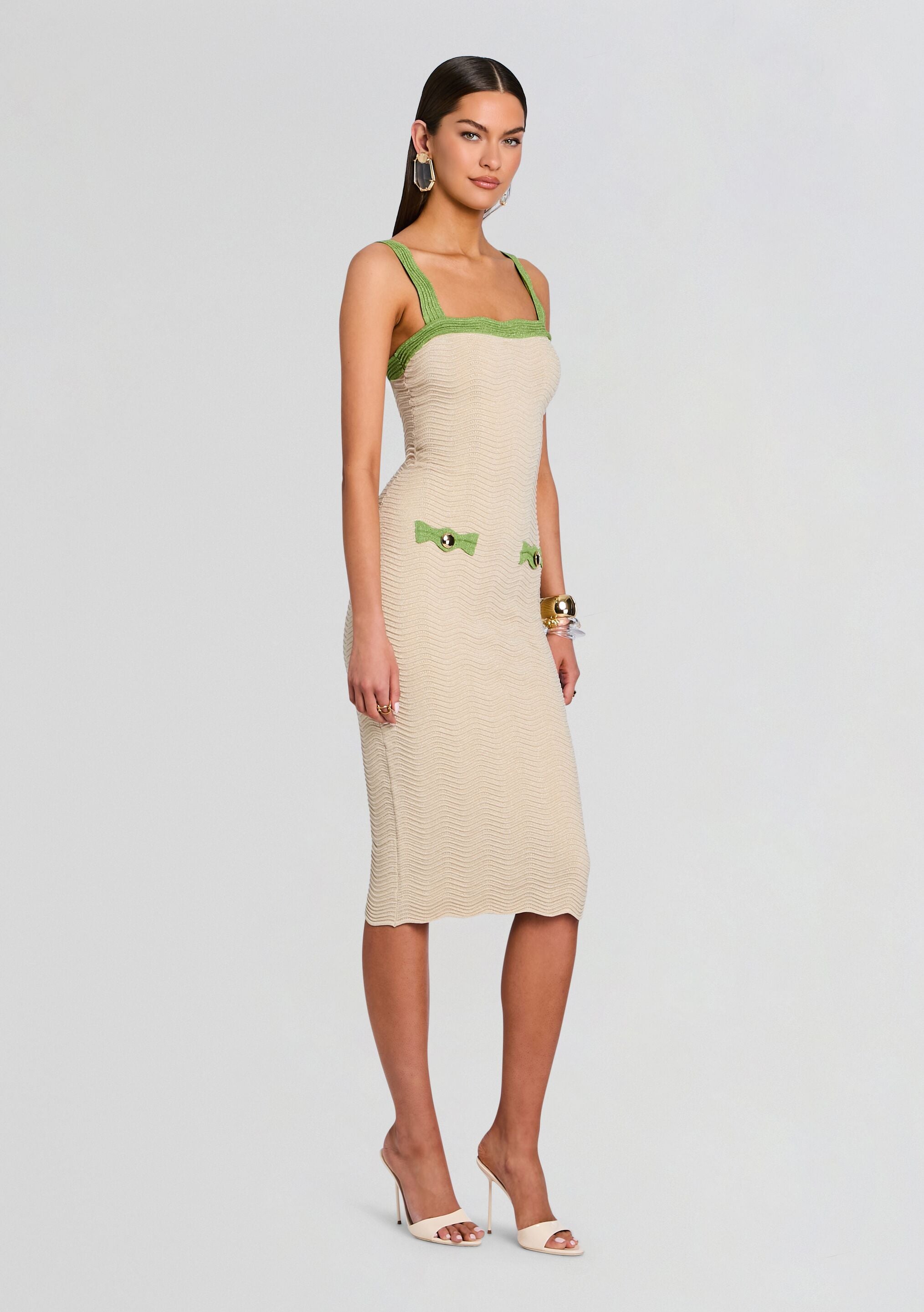 Kins Metallic Rib Knit Dress