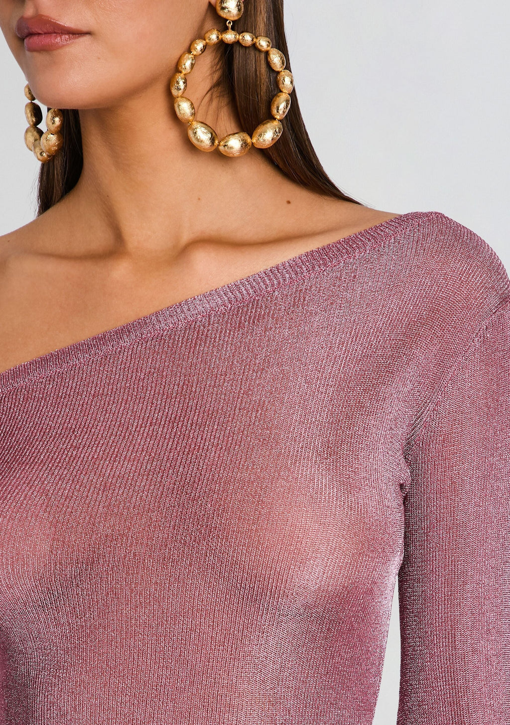 Saddler Metallic Knit Mini Dress