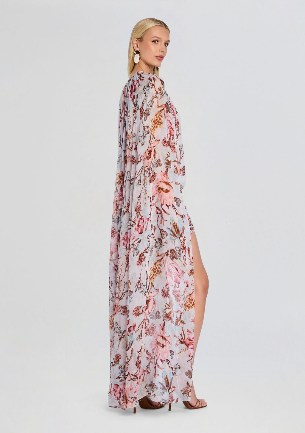 Ezra Ruched Cape Mini Dress