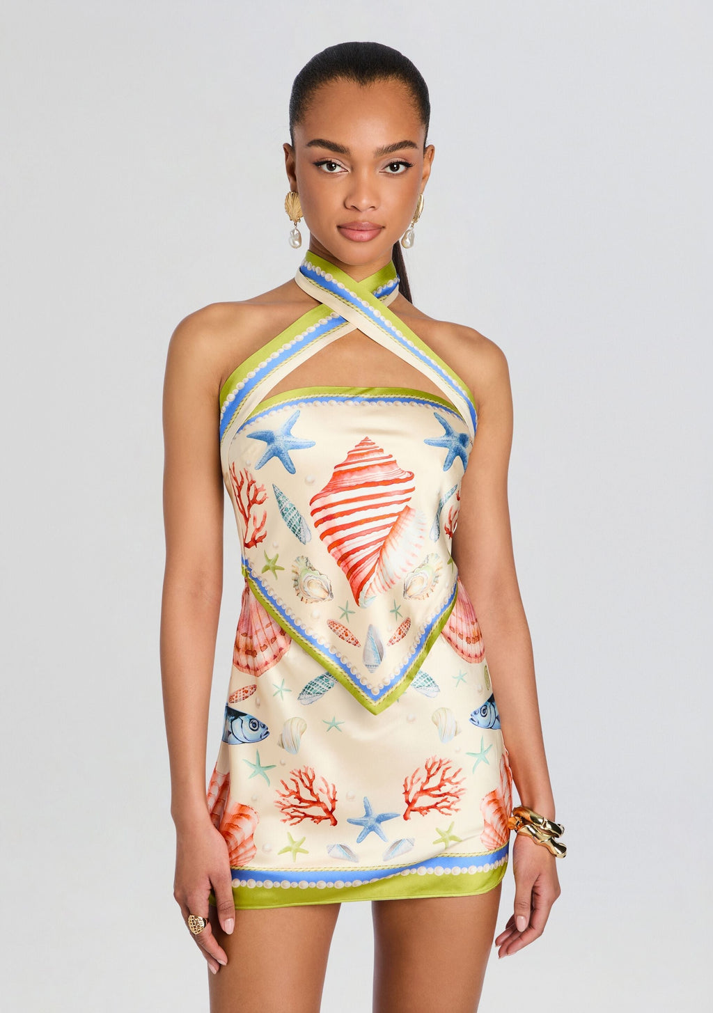 Cable Silk Mini Dress