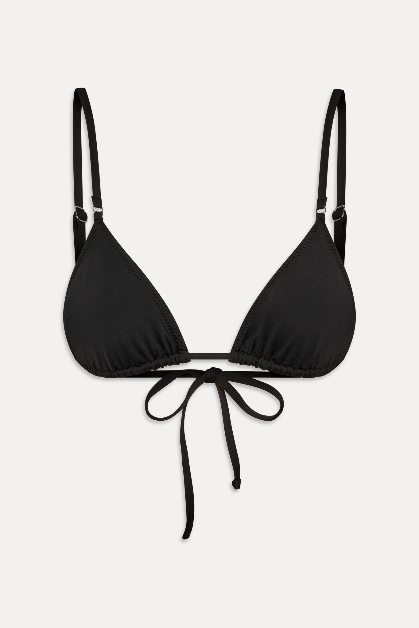 Elena Micro Triangle Bikini Top - Black