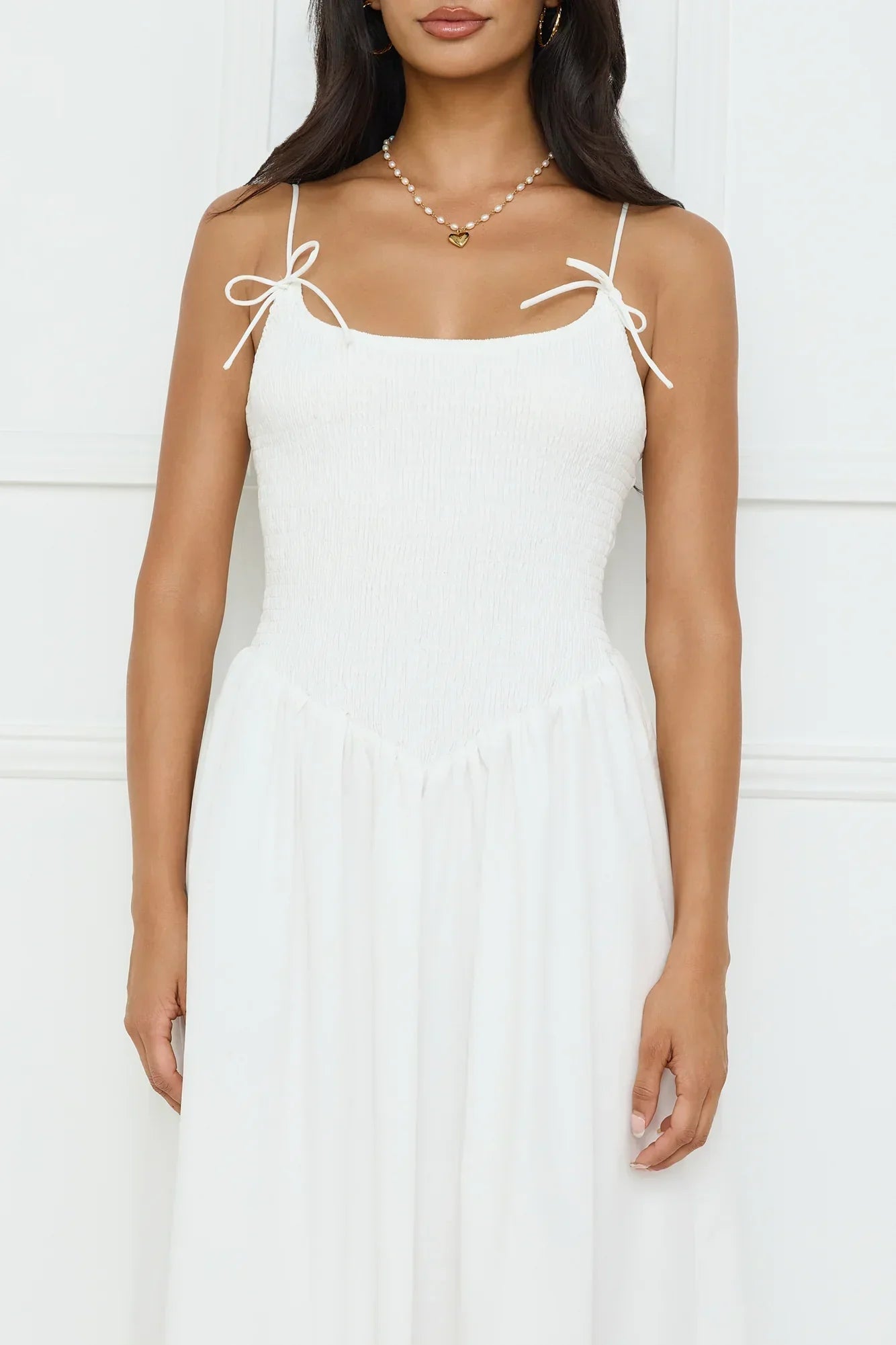 Pretty Willow Maxi Dress White