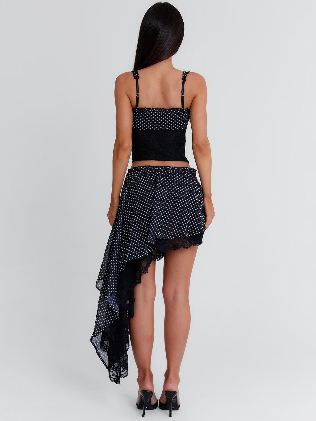 Fable Mini Skirt Black Polka Dot