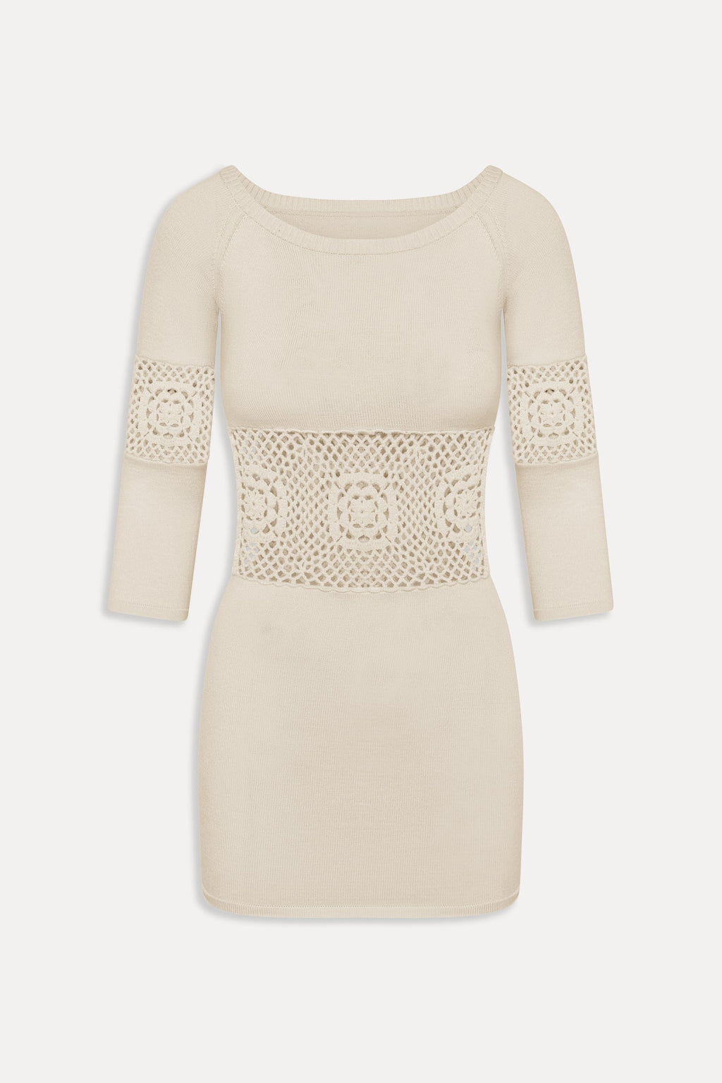 Festival Crochet Knit Mini Dress - Bunny