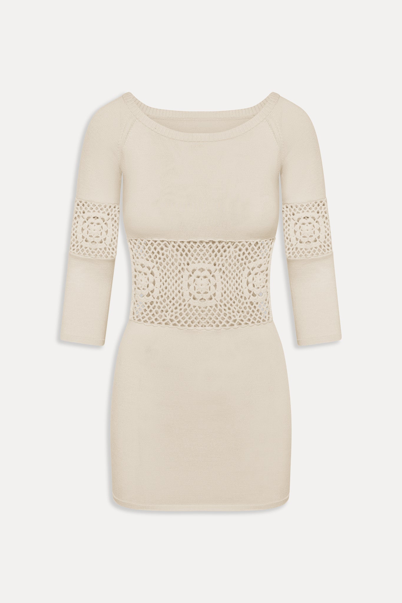 Festival Crochet Knit Mini Dress - Bunny