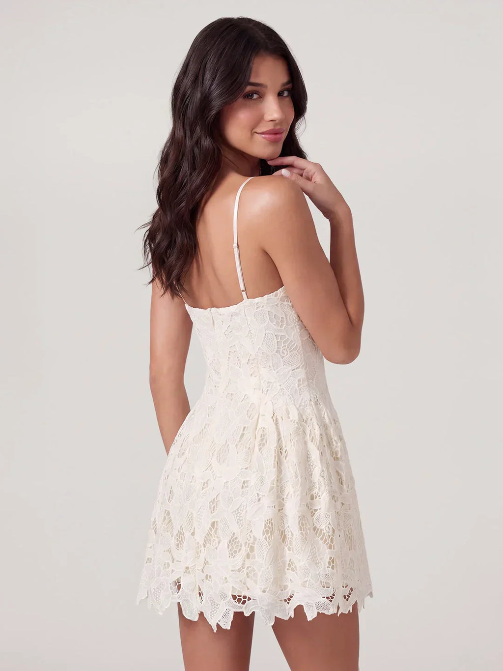 Floral Crochet Skater Dress