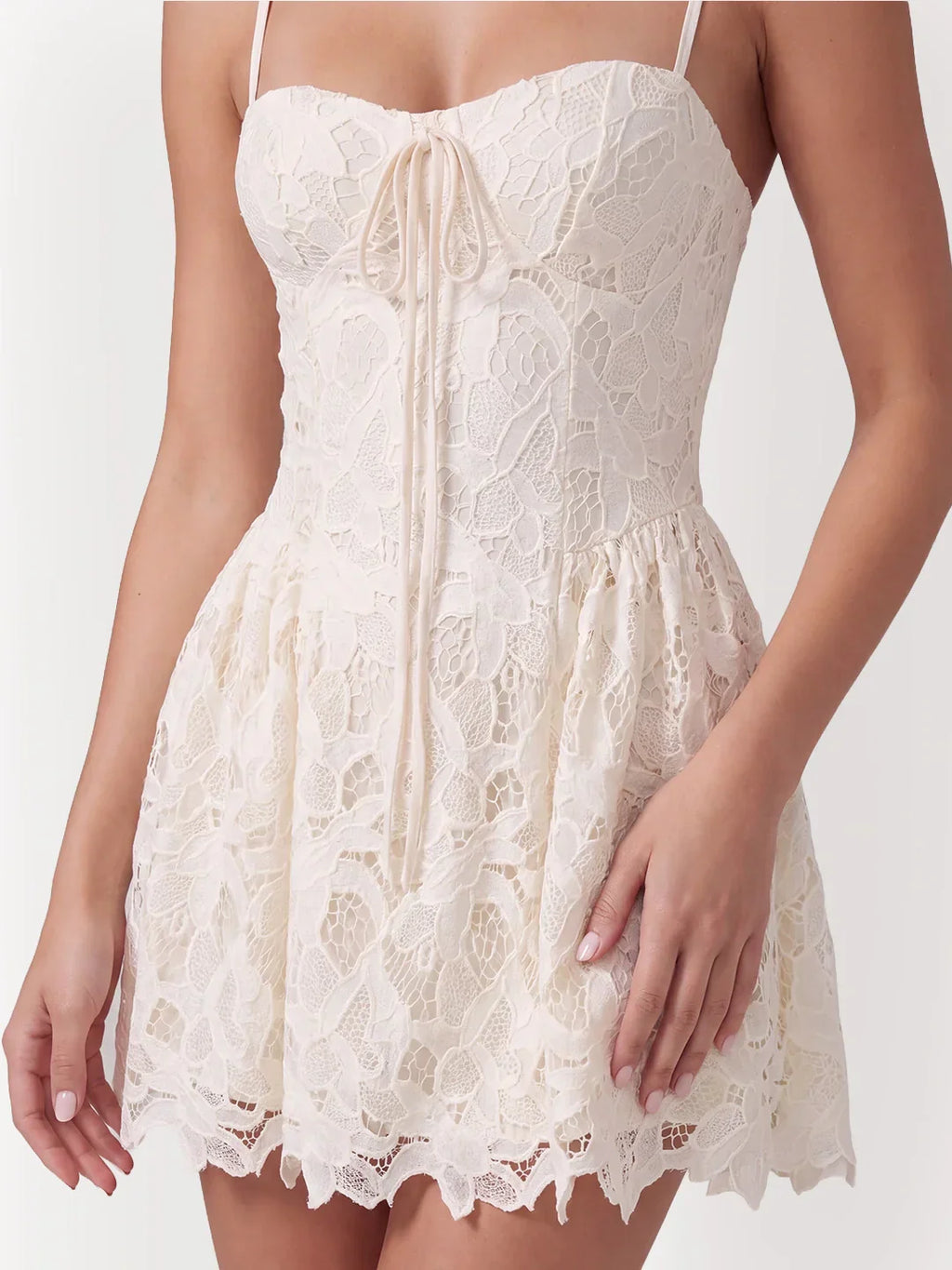 Floral Crochet Skater Dress