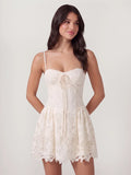 Floral Crochet Skater Dress