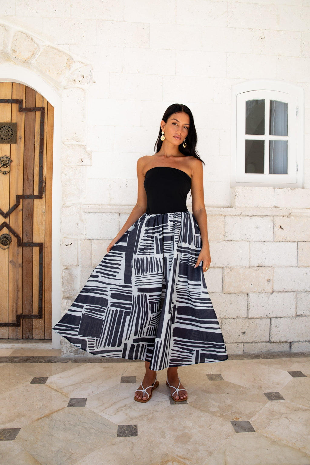 Selena Strapless Maxi Dress Black