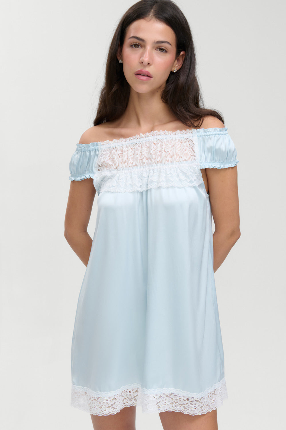 Carlisle Silk Babydoll Dress - Beach Club