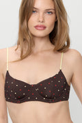 Cola Satin Underwire Bikini Top - Honey Bug