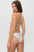x JENNIE Dove Satin Bikini Bottom - Moon
