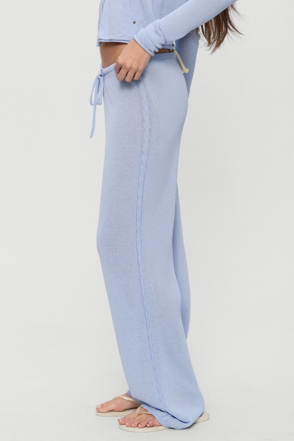 Ela Low Rise Knit Pants - Sleepy Spring