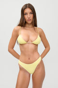 x JENNIE Elena Ribbed Bikini Top - Honeycomb