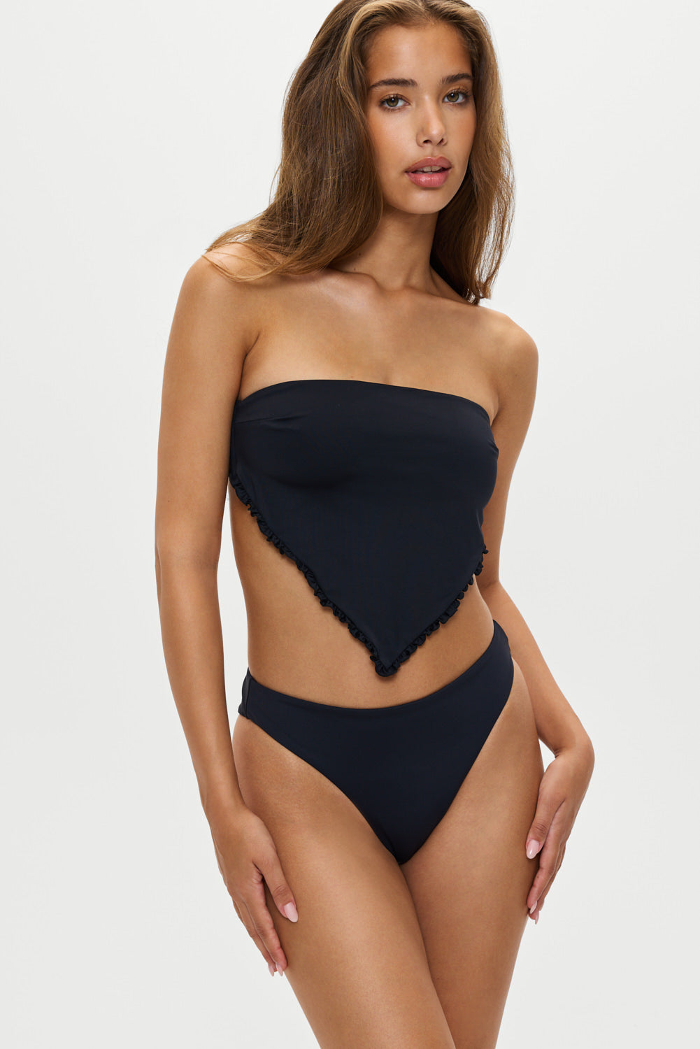 Harley Bandeau Bikini Top - Black