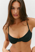 Ireland Ribbed Underwire Top - Black