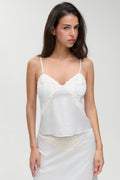 Laura Silk Camisole - French Pearl