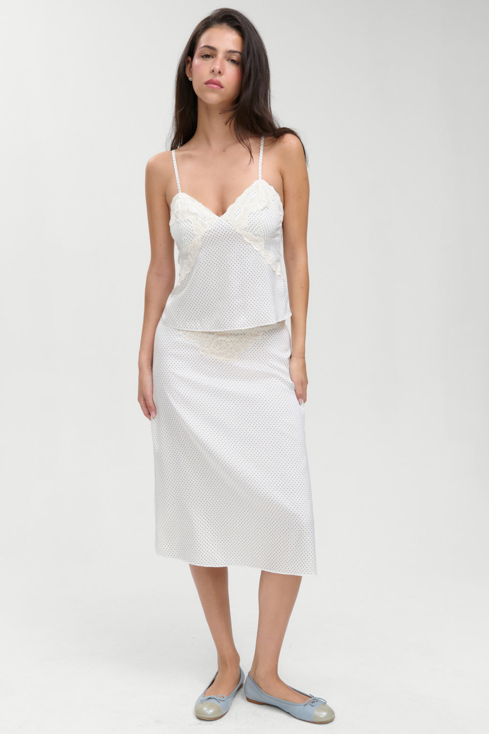 Laura Silk Camisole - French Pearl