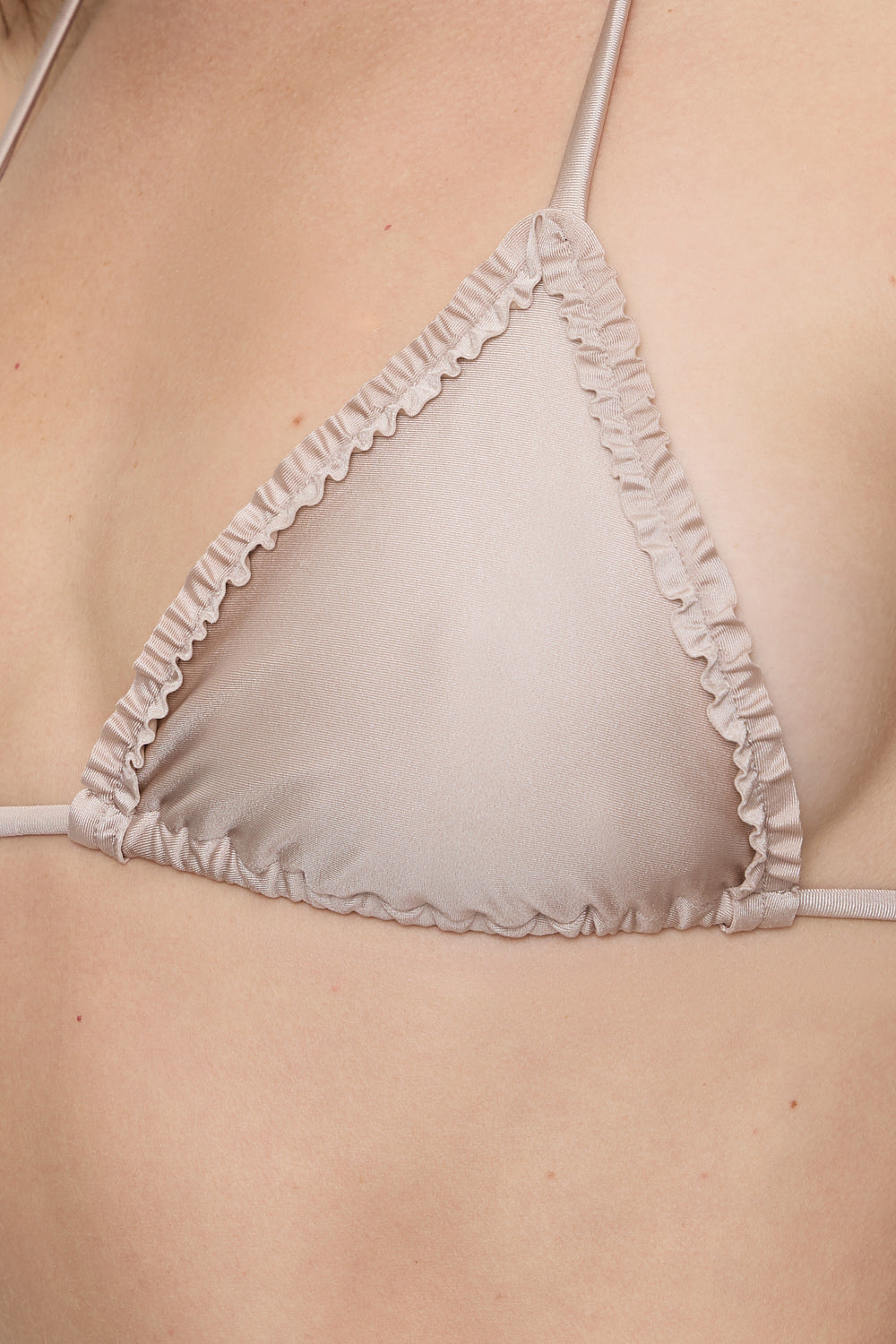 Nick Triangle Shine Bikini Top - Birthday Suit