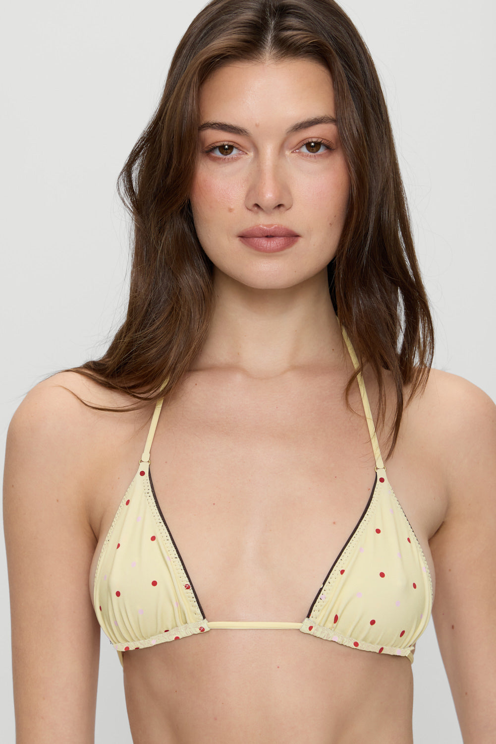 Nick Reversible Satin Bikini Top - Honey Bug