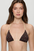Nick Reversible Satin Bikini Top - Honey Bug