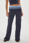Shore Low Rise Knit Pants - Stone Stripe