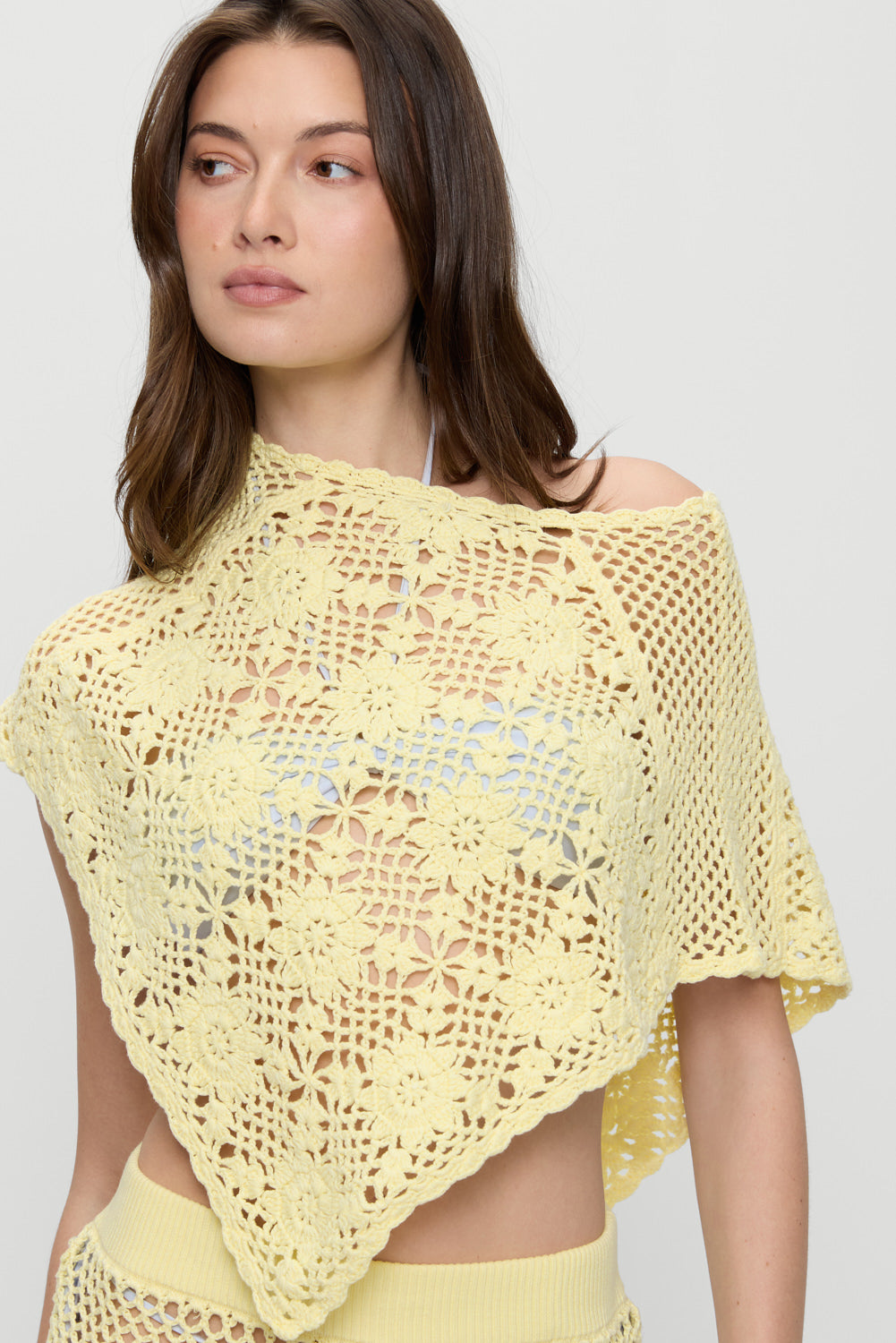 Sophie Crochet Poncho - Whipped Butter