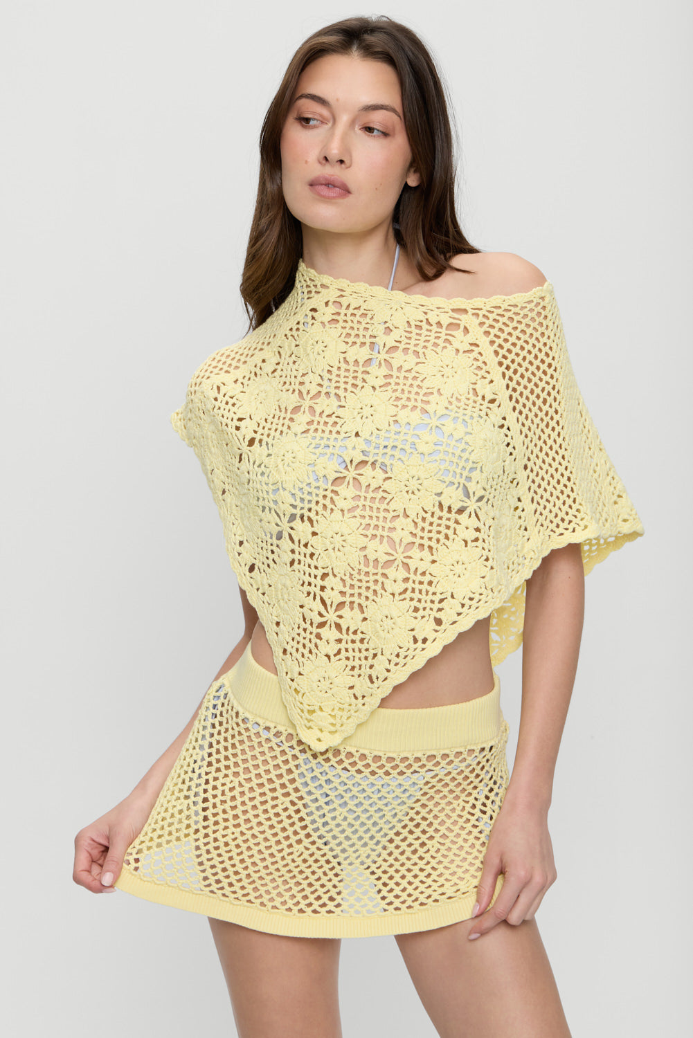 Sophie Crochet Poncho - Whipped Butter