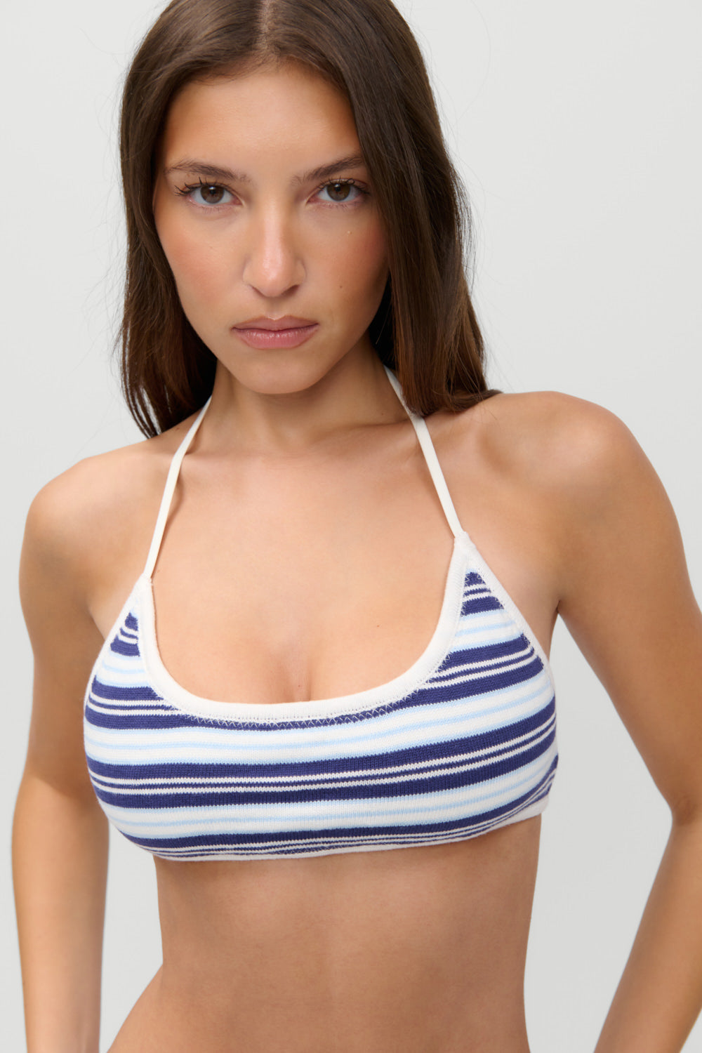 x JENNIE Star Knit Bikini Top - Arctic Stripe