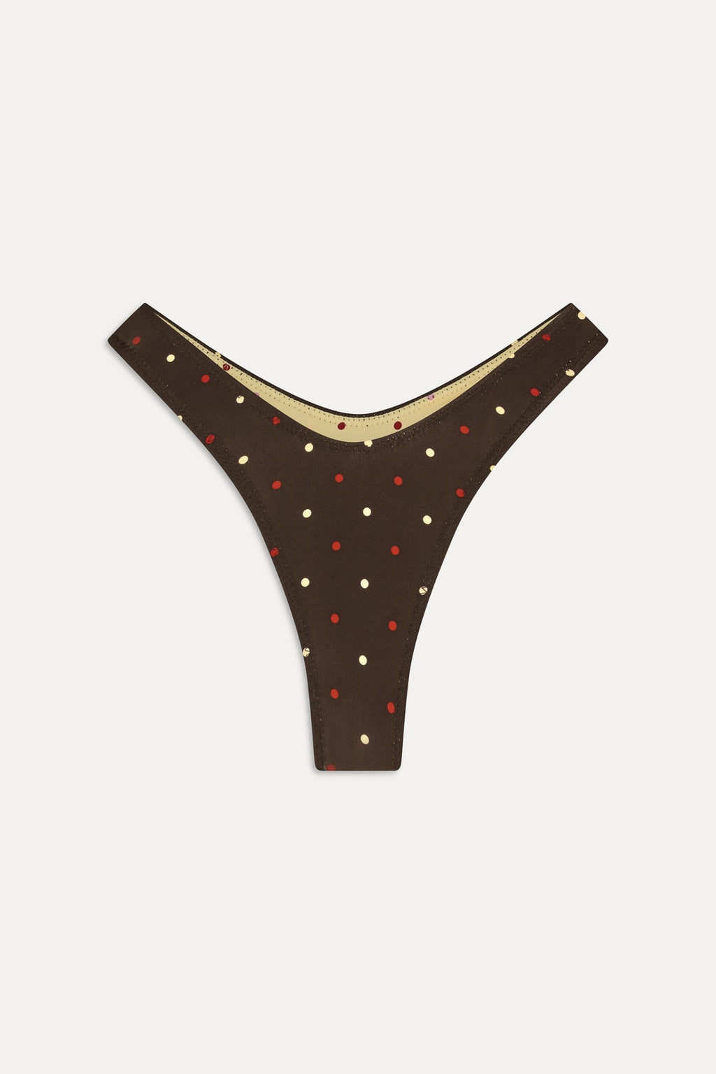 Full Moon Reversible Satin Bikini Bottom - Honey Bug