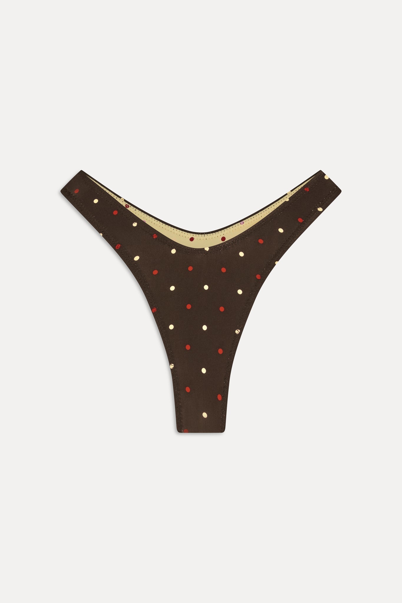 Full Moon Reversible Satin Bikini Bottom - Honey Bug