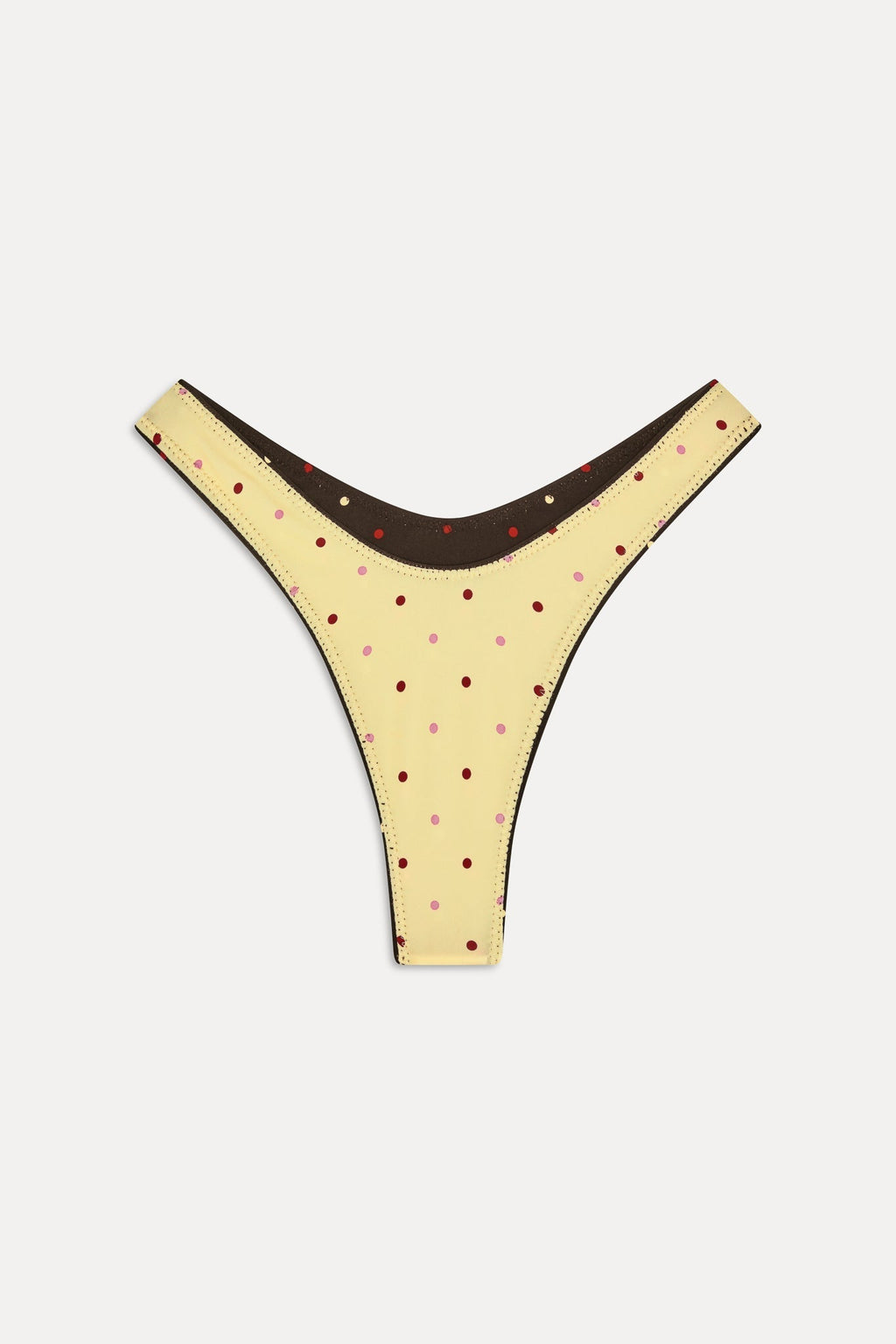 Full Moon Reversible Satin Bikini Bottom - Honey Bug